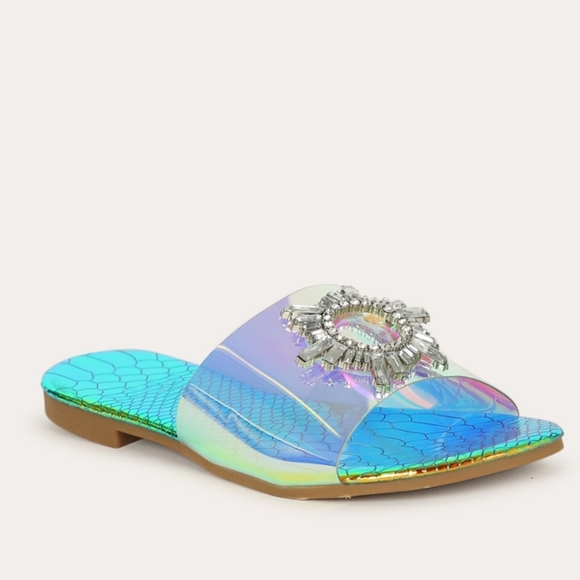 💋Just In💗 Zoe RHINESTONE FLAT SANDAL - Picture 6 of 6